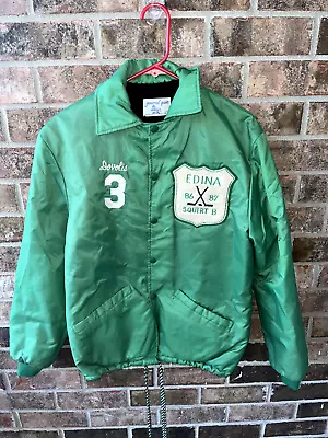 Vintage 1986 Edina Minnesota Hockey Bomber Varsity Jacket • $49.99