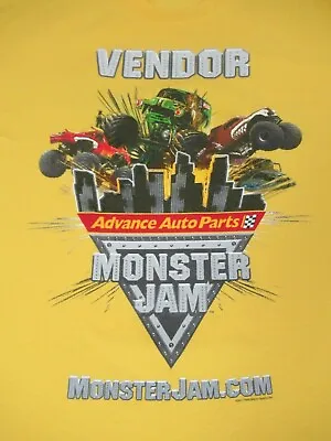 Monster Jam Grave Digger Trucks -  Vendor Hi-vis Yellow Xl T-shirt F1133 • $12.99