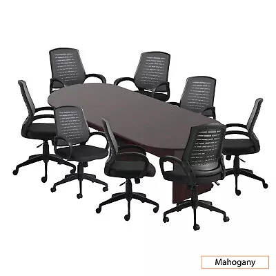 GOF 10 FT Conference Table & Chair(G10902B) Set-CherryEspresso MahoganyWalnut • $216.88