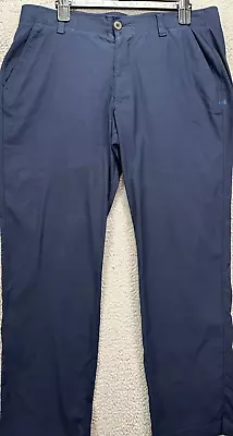 Under Armour Pants Mens 36X30 Blue Striped Chino Golf Loose Straight Leg Stretch • $22.80