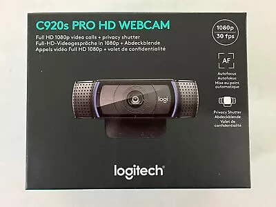 C920s Pro HD 1080p / 30 Fps Logitech Webcam USB-A NEW / Sealed / BNIB • £29.99