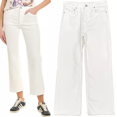 Boyish The Mikey High-Rise Comfort Stretch Wide Leg Jeans In Vertigo White • $64.99