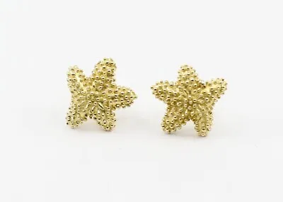 Tiffany & Co Starfish Bumpy 18k Yellow Gold Earrings No Diamond • $1350