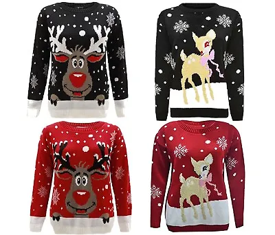 New Ladies Men Christmas Xmas Unisex Jumper Sweater Retro Novelty Vinatage Sizes • £11.75