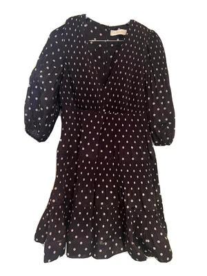 $200 • Buy Zimmerman Navy Polka Dot, Puff Sleeve, Dress Size 1