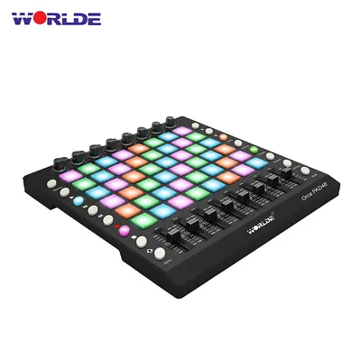 MIDI Drum Pad Controller 48 RGB Backlit Pads 8 Knobs 16 Buttons 8 Sliders Y5M7 • $98.69