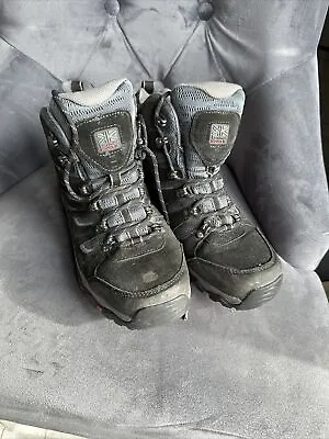 Karrimor Mount Mid Mens Walking Boots Black Size UK 8 Weathertite Waterproof • £26.51