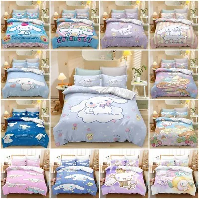 Cinnamoroll 3D Duvet Cover Pillowcase Single Double Queen Doona Bedding Set Gift • $34.99