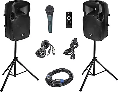 PRORECK Portable 12 Inch 1000W 2-Way Powered PA Speaker System Bluetooth/USB • $269.99
