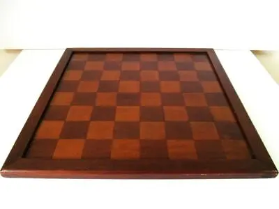 ANTIQUE ENGLISH CHESS BOARD JAQUES STYLE 46.3cm 18.25  SQUARES 51mm NO PIECES • £254.99