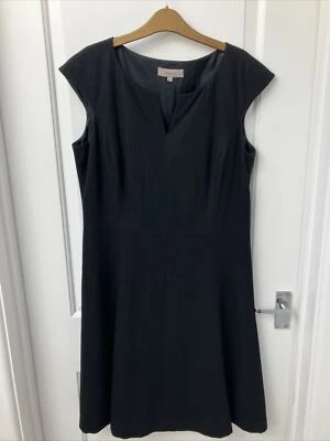 £5 • Buy Kew Black Wool-blend Shift Dress UK14