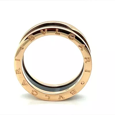 Bvlgari B.zero1 Ring In 18ct Rose Gold With Black Ceramic With Box & Receipt • $2100