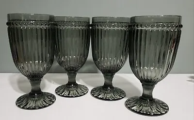 Set Of 4 Mikasa Italian Countryside Smoked Iced Tea Goblets Discontinued & Rare • $49.99