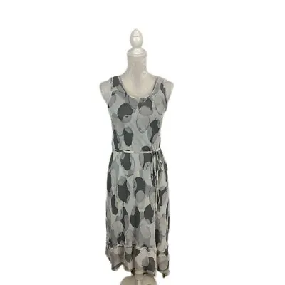 Simply Vera Spotted Chiffon Slip Dress High-Low Frayed Hems Lined Sleeveless S • $30