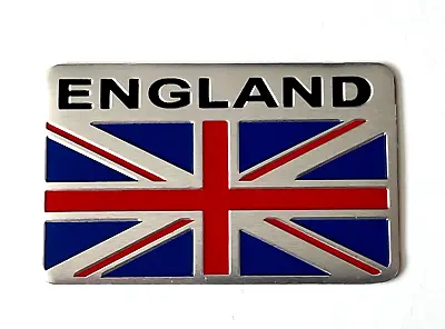 Car Badge Sticker Decal UK Flag Union Jack Van Truck Brushed Aluminium UK Seller • £4.25