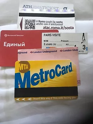 International Metro Subway Stubs • $1