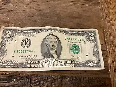 1976 $2 Dollar Bill E Series • $700