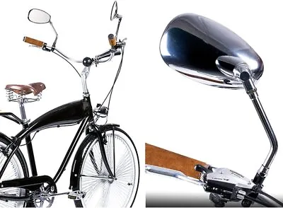 1 Pair Vintage Bicycle Permanent Metal Mirror Side Mirror Stainless Steel Frame • $29.99