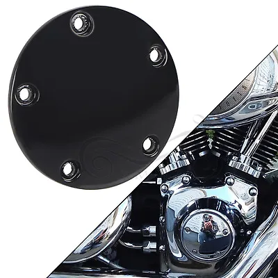 5Hole Gloss Black Timer Cover For Harley Softail Dyna Road Tri Street Glide FLHX • $18.98