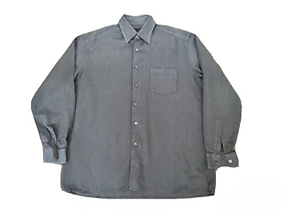 Ermenegildo Zegna Mens 2XL XXL Gray Long Sleeve Button Down Casual Shirt  • $24.99