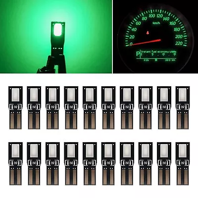 Green 20X T5 5630 LED Gauge Cluster Dash Instrument Light Bulb 73 74 58 • $18.88