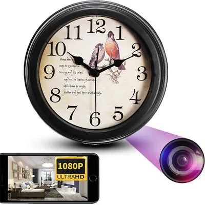 WiFi Wall Hanging Clock Camera Home Office Security Cam HD1080P Night Vision DVR • $60.78