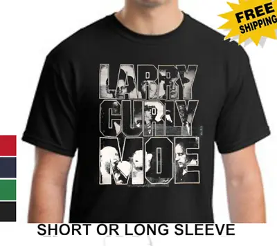 Funny The Three Stooges Larry Moe Curly Knuckleheads Wise Guys Men's T Shirt • $18.08