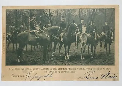 £49.15 • Buy 1899 Kaiser Wilhelm II, Auguste Victoria & Sons Eitel Albert + Postcard VTG Rare