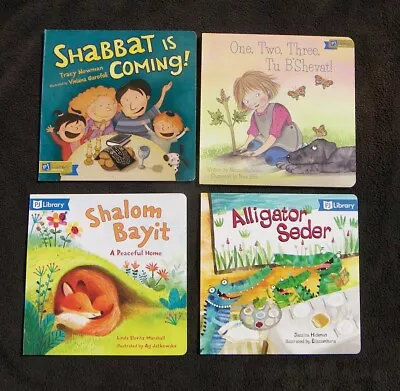 4 PJ Library Board Book Alligator Seder Salom Bayit Tu B’Shevat Shabbat Coming • $9.99