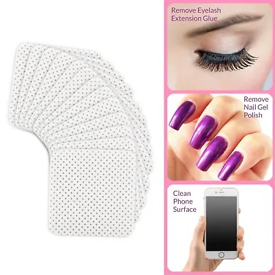 300 Nail Wipes Pads For Gel Remover Nails Disposable Made Of Lint Free Non Woven • £3.97