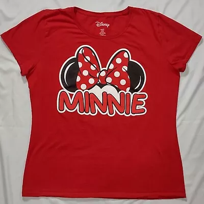 Red Disney Minnie Mouse Graphic Short Sleeves T Shirt - Size XL - By Disney • $8