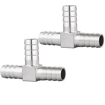 304 Stainless Steel 3/4  X 3/4  X 3/4  Hose Barb Fittings T Shape 3 Way Barb... • $28.65