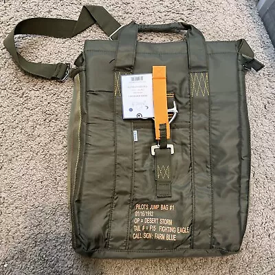 Green Tactical Flight Bag Aviators Parachute Pilot Jump Bag Military Style New • $29