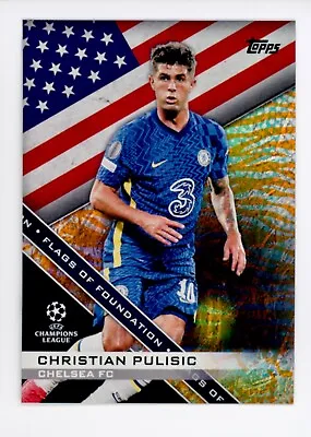 2021 Christian Pulisic Topps Jade Flags Of Foundation Tiger Foil Chelsea 23/75 • $13.99