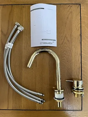 Crosswater Basin 2 Hole Tap Set In Polished Brass • £115