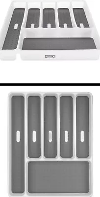 £4.80 • Buy Plastic Kitchen Cutlery Tray Organiser Rack Holder Drawer Insert Tidy Storage 