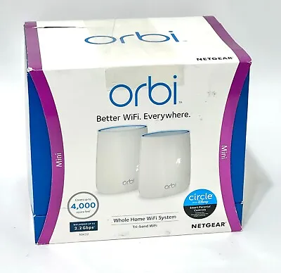 Netgear Orbi Mini RBK22 Whole Home Tri-Band Mesh Wifi System • $79.99