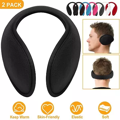 2 Ear Muffs Men Women Winter Ear Warmers Fleece Earwarmer Behind The Head Band • $6.22