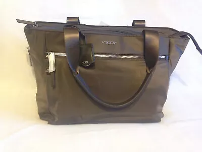 Tumi  Voyageur  Mauren  Nylon  &  Leather  Tote  Laptop  Bag - Brown  In  Mink • $240