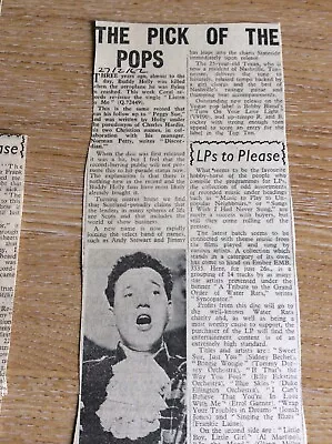 A2r Ephemera 1962 Article Pop Calum Kennedy • £2.65