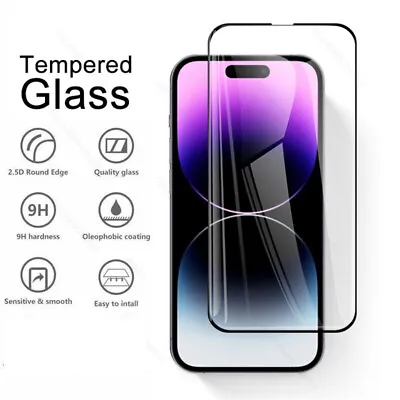 Tempered Glass Screen Protector For IPhone 15 Pro 14 13 12 11 Pro XS XR Plus OG • $4.79
