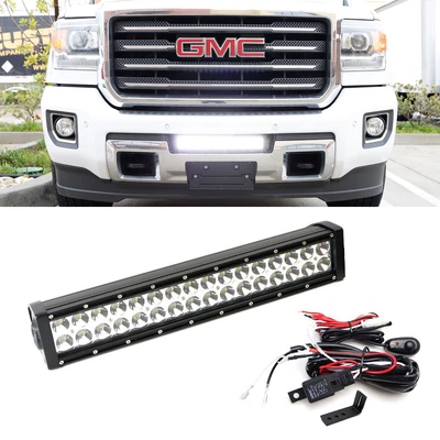 $123.19 • Buy 96W LED Light Bar W/ Lower Bumper Bracket, Wiring For 15-up GMC Sierra 2500 3500