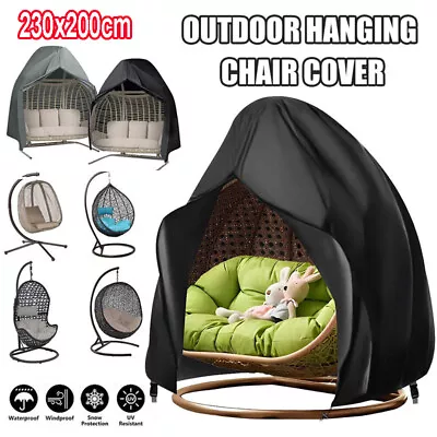 Heavy Duty Hanging Swing Egg Chair Cover Garden Patio Outdoor Sun Waterproof • £15.99