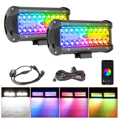 For Ford F-150  21-23 6.5  Inch LED Light Bar RGB Chasing Bluetooth W/ DT Wiring • $58.99