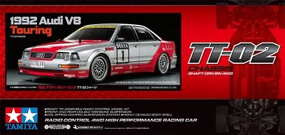 Tamiya 58699 1/10 RC Car TT-02 Chassis Audi V8 Touring Quattro DTM 1992 Kit • $193.12