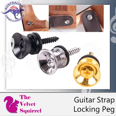 $15 • Buy 🔥🎸 2x Guitar Strap Locking Peg Buckle Pin 📍 🔥  🎸Guitar Base Ukulele 🟡⚪⚫🐿️