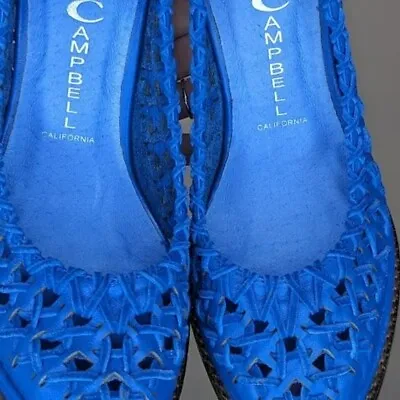 NEW Jeffrey Campbell Blue Leather Platform Pumps High Heels  39 • $99