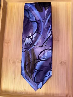 J. Garcia Abstract Purple Still Life Collection 46 Silk Tie - 60L 3.5W • $18