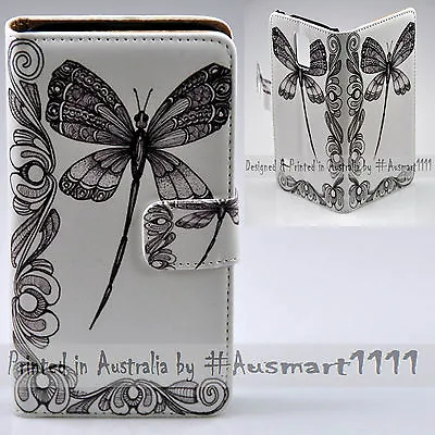 For Samsung Galaxy Series - Dragonfly Theme Print Wallet Mobile Phone Case Cover • $13.98