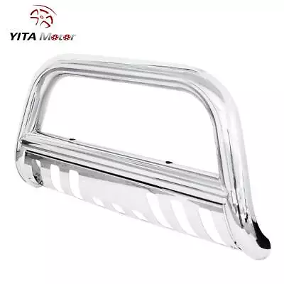 3  Stainless Bull Bar Push Bumper Grille Guard For 2004-2023 Ford F-150 Truck • $127.68